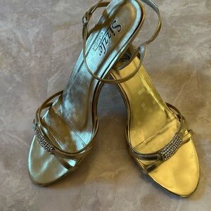 Gold Women's Strappy Heels